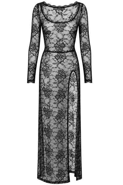 Robe longue One More Kiss F405 - Noir Handmade