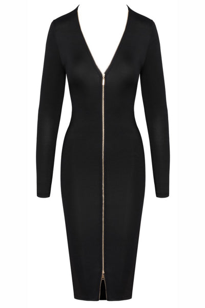 Robe noire à manches longues - Cotelly Party