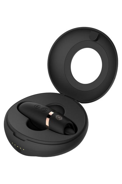 Stimulateur 2 en 1 avec langue vibrante - Rosy Gold