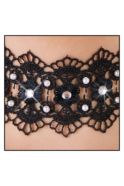 Collier brodé avec strass - Cotelli Accessoires