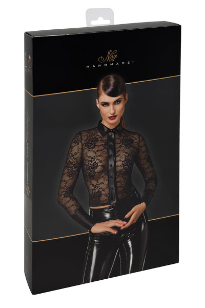 Chemise dentelle Noirelle F377 - Noir Handmade