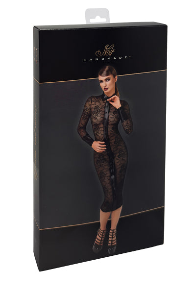 Robe fourreau Noirelle F376 - Noir Handmade