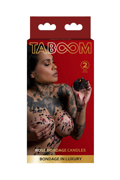 Set 2 bougies rose Bondage - Taboom