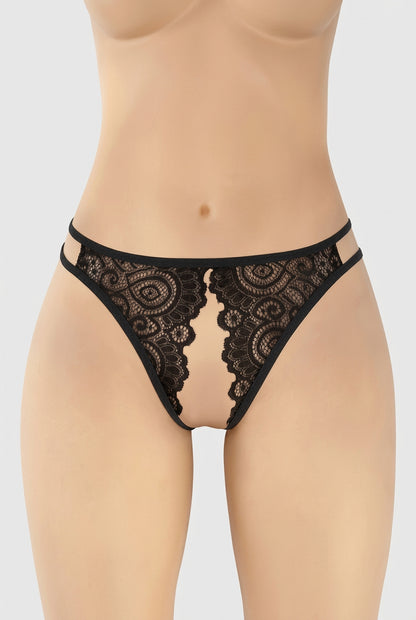 Culotte noire ouverte Annette - Fashion Secret