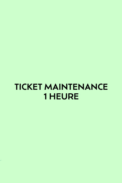 Ticket 1 heure de maintenance