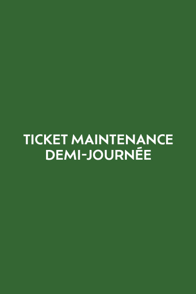 Ticket demi journée de maintenance