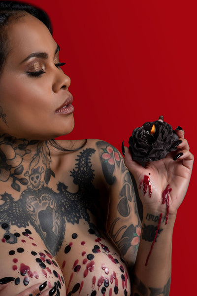 Set 2 bougies rose Bondage - Taboom