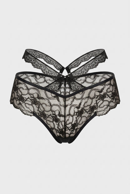 Culotte ouverte noire Marie - Fashion Secret