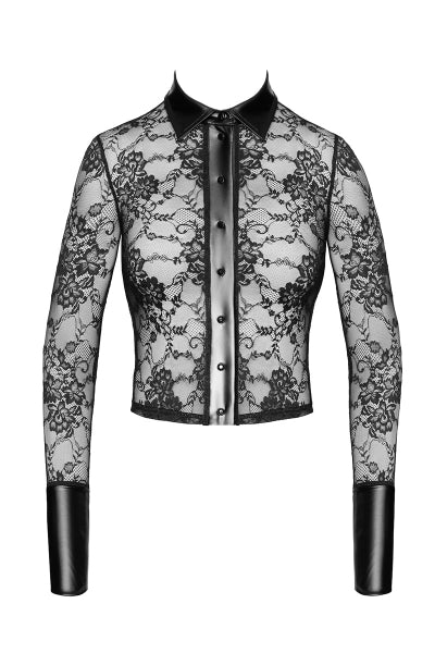 Chemise dentelle Noirelle F377 - Noir Handmade