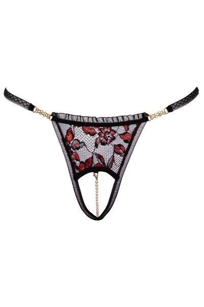 String dentelle ouvert bicolore - Cottelli LINGERIE