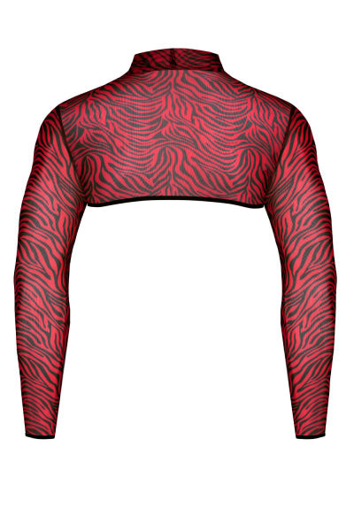 Crop top tulle zébré rouge et noir - Regnes
