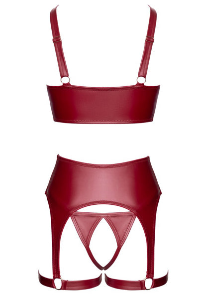 Ensemble seins nus 3 pièces Rouge - Cottelli LINGERIE