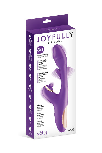 Vibromasseur rabbit 3-en-1 Joyfully violet - Yoba
