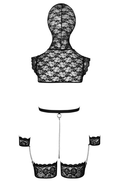 Ensemble de lingerie bondage en dentelle - bad kitty