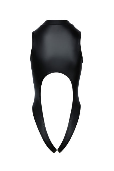 Body noir ouvert à l'entrejambe - Cotelli Lingerie