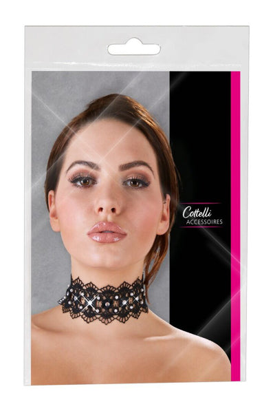 Collier brodé avec strass - Cotelli Accessoires