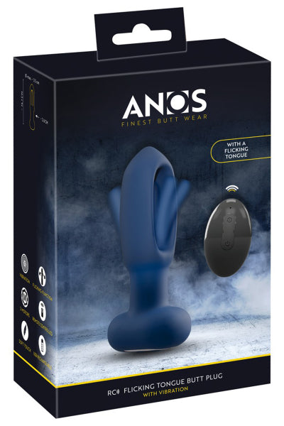 Plug anal vibrant avec langue oscillante - Anos