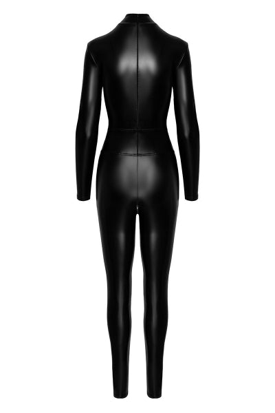 Combinaison intégrale Caged avec anneaux F319 wetlook