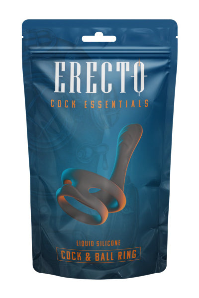 Cock & Ball Ring liquid silicone avec écarteur de périnée - Erecto
