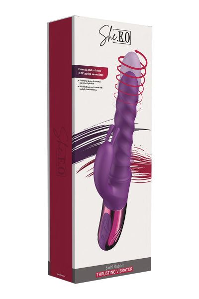 Vibro Swirl Rabbit Thrusting Vibrator - She.E.O